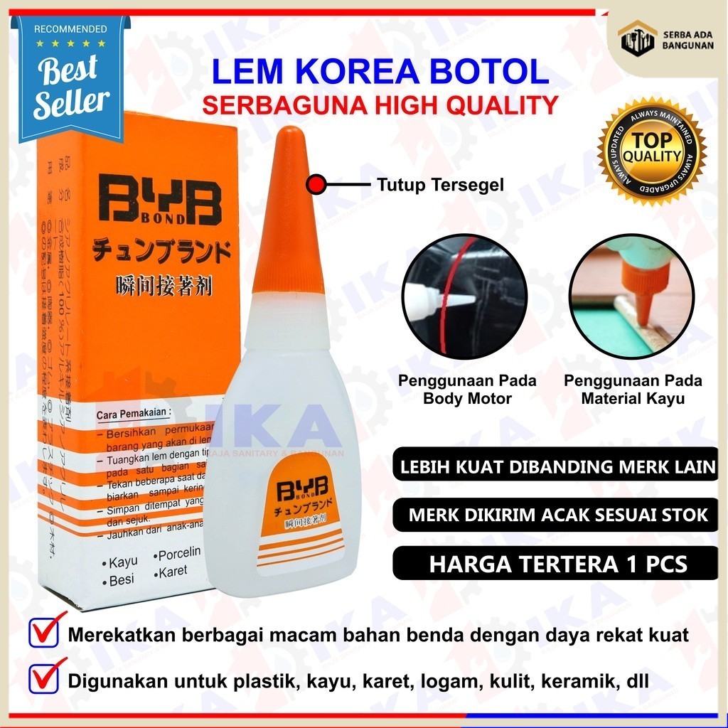 

SAB LEM TETES ASLI 100% ORIGINAL / Lem Setan Serbaguna Power Glue Cair Tahan Panas Kualitas Super Lem Original Lem Korea Serbaguna Super Asli Original lem setan / Lem G Serbaguna Super Glue Tetes Epotec Cair Korea W-20 Instan LEM ]
