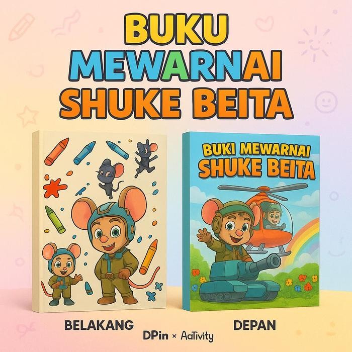 

DpinxAaTivityBuku Gambar Mewarnai [ SHUKE BEITA ] Anak Karakter Lucu – Edukasi & Hiburan Kreatif | Buku Aktivitas Belajar Menggambar untuk PAUD TK SD - A4
