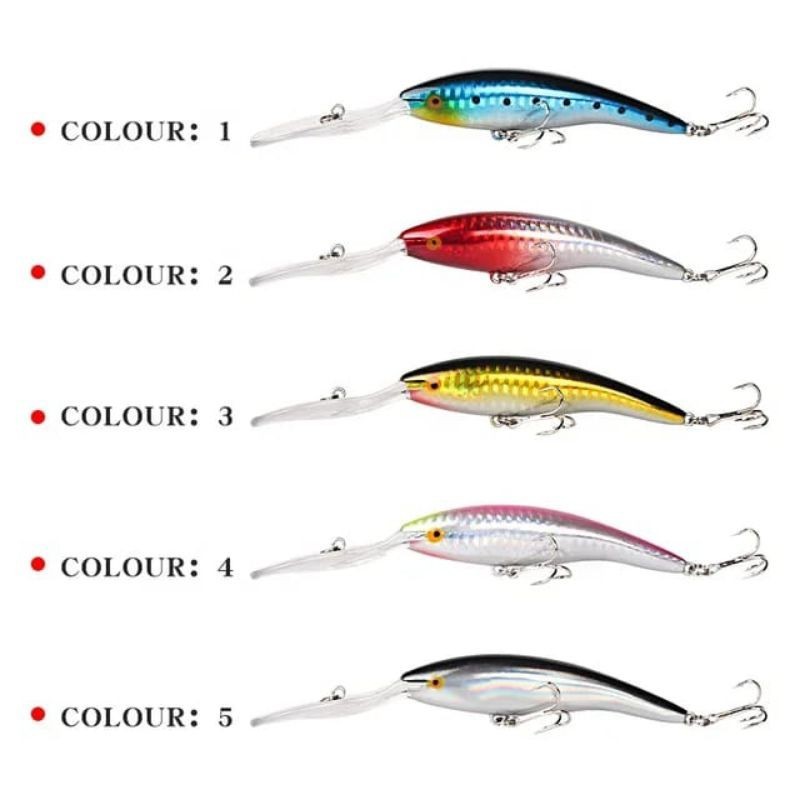 JTFISHING Umpan Minnow lidah panjang 14gram LP1315 | Umpan Minnow Trolling Killer anti Boncos