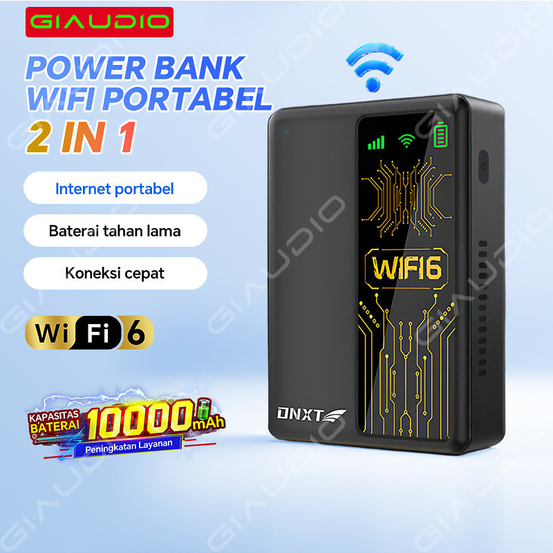 Giaudio 2in1 300Mbps Mifi UNLOCK ALL OPERATOR SIM Card Wifi 6+10000 mAh Power Bank Router WIFI