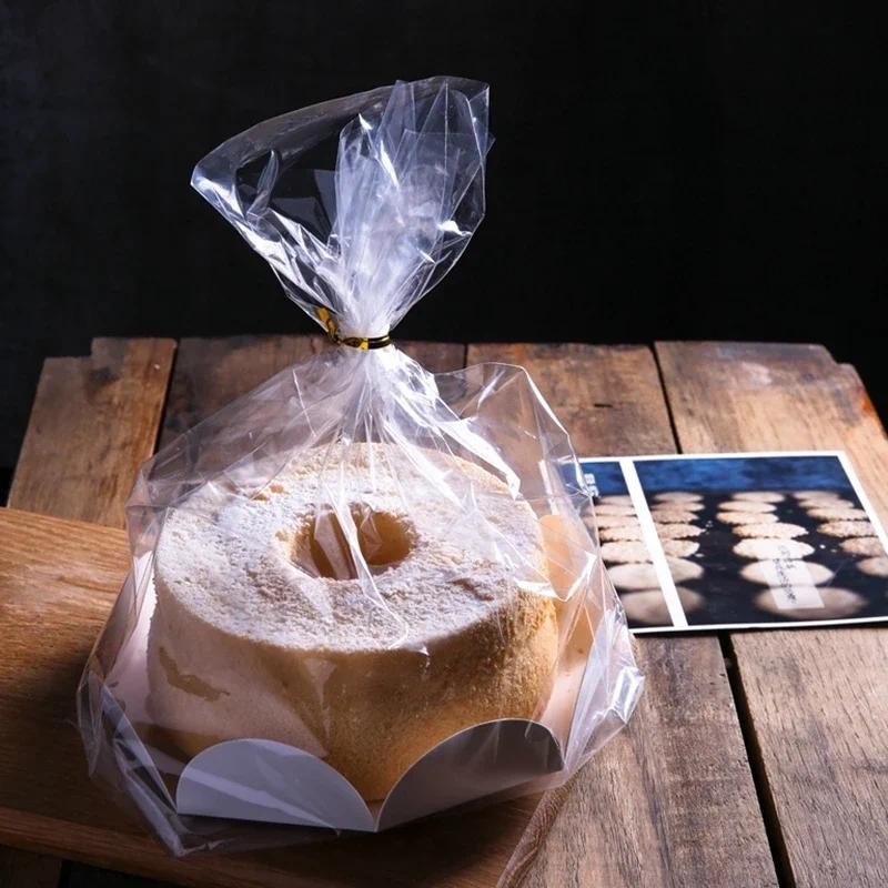 

10 pcs Chiffon Cake packaging DIY baking bags cake paper box for Bakery Cholocate candy food Packing Bag 6/8 inch