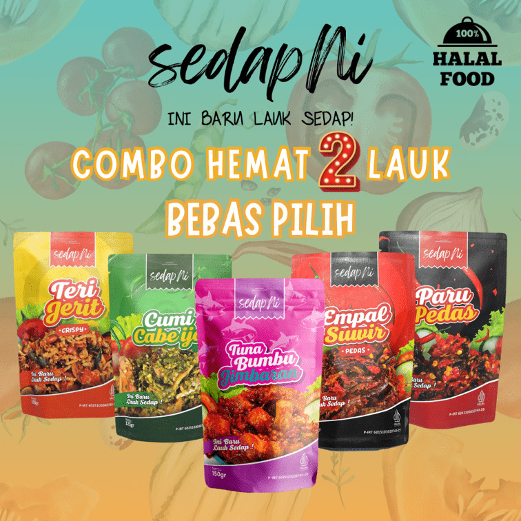 

New SedapNi - Combo Hemat 2 Lauk Bebas Pilih / Lauk Siap Saji Ready To EatPremium
