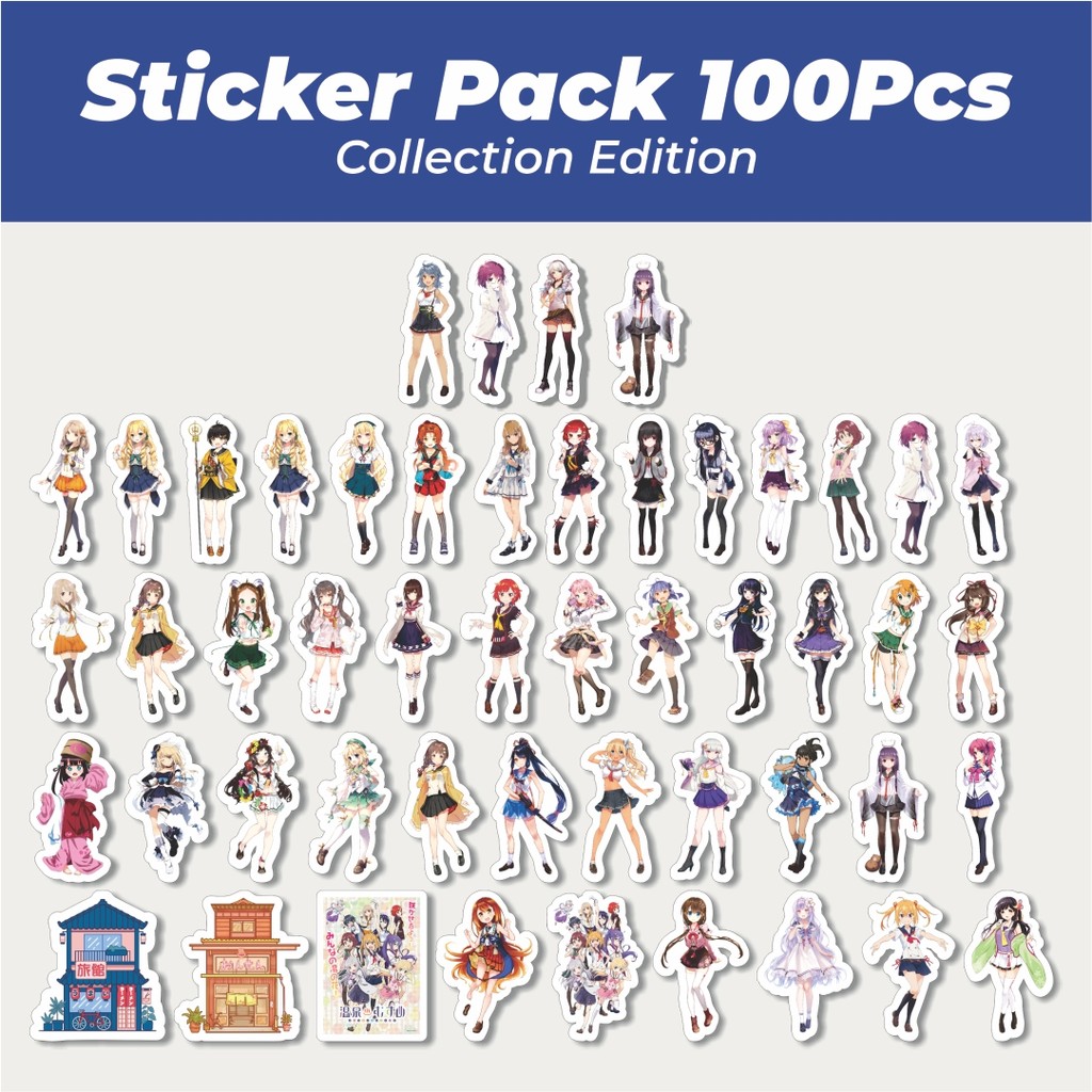 

Hot Stiker Anime Series Onsen Musume Karakter Mix Lucu Anti Air Stikers Berperekat Waterproof Sticker Decal Buat Motor Helm Buku Journal Koper Casing HP Laptop Botol Minum