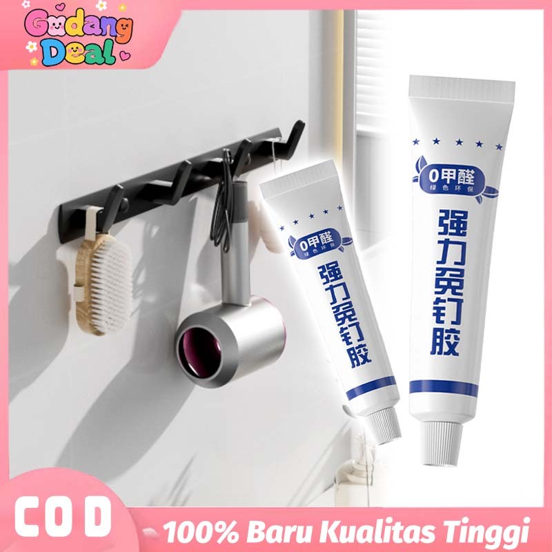 Lem Dinding Premium 45ml Untuk Marmer Logam & Kaca Tanpa Bor & Sekrup Lem Instan Kuat & Tahan Lama