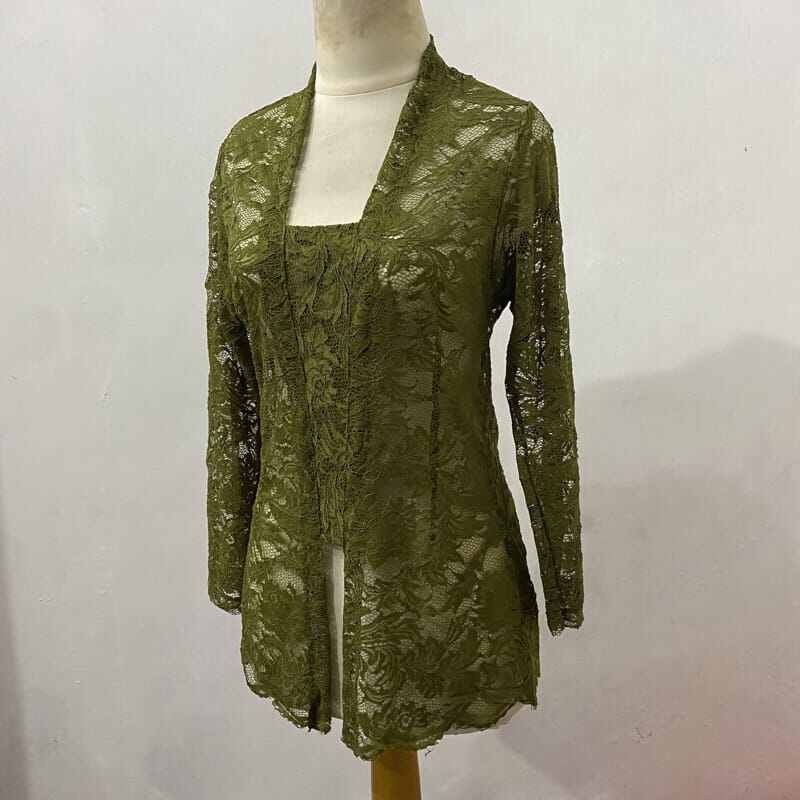 Baju kebaya kutu baru lengan panjang.../Kebaya bali bahan brokat terbaru/Baju kebaya bali lengan pan