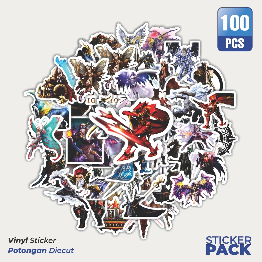 

100 PCS STIKER Stiker Game Series MU Online Karakter Mix Waterproof Aesthetic- Untuk Laptop, Motor, dan Helm - Paper Stationery Pack