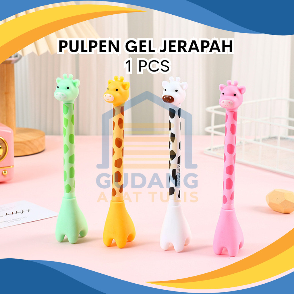 

(JERAPAH) PULPEN GEL KARAKTER MOTIF JERAPAH FANCY PER PCS