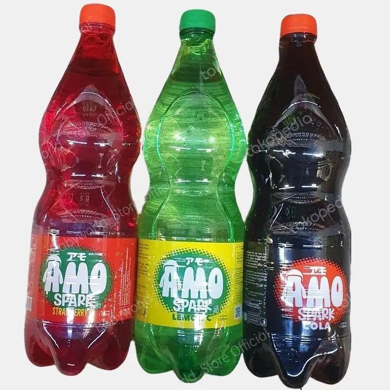 

Amo Minuman Soda Spark Big Size 1100ml Rasa Strawberry / Cola / Lemon