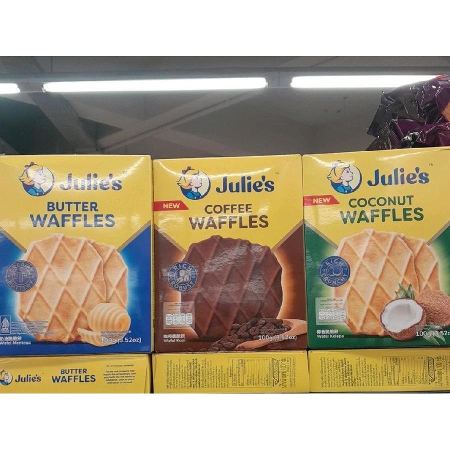 

Julies Waffles Biskuit Rasa Butter / Coffee / Coconut 100gr