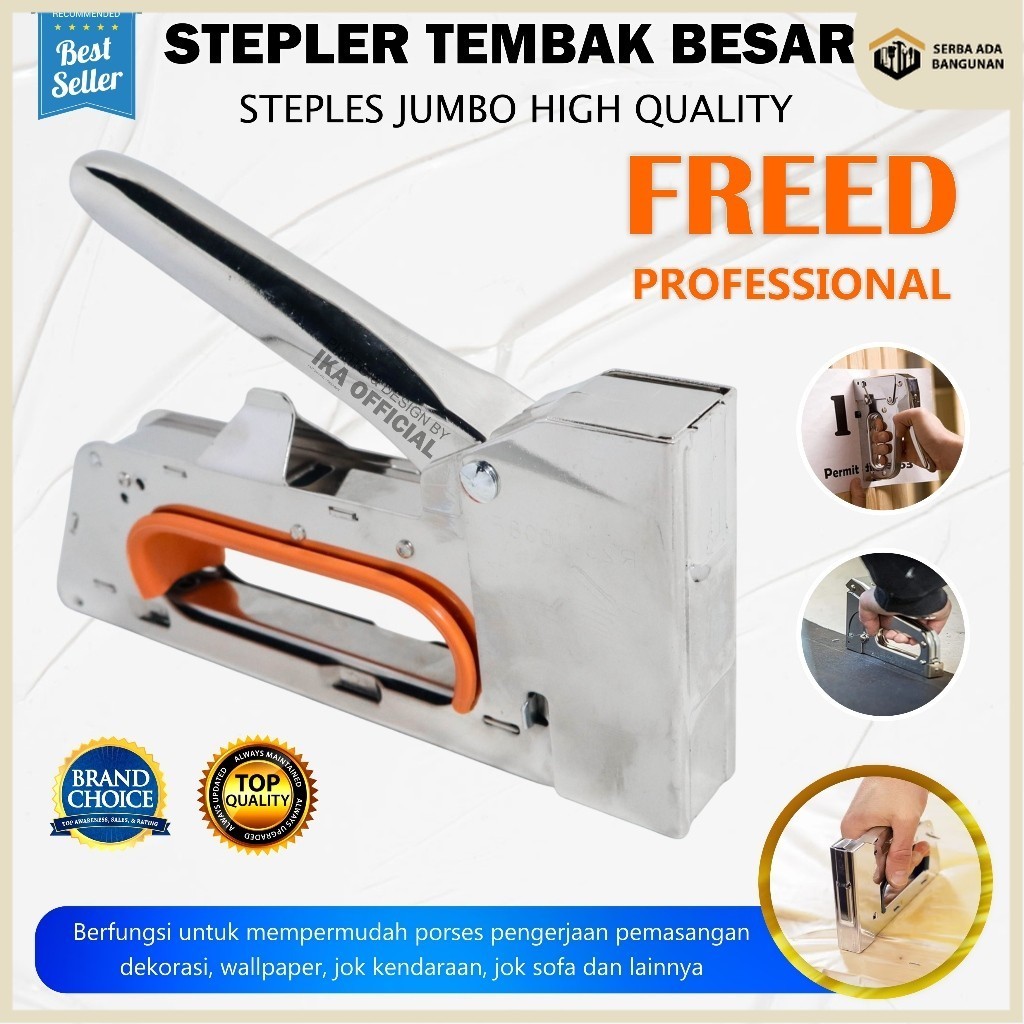 

SAB FREED Staple Gun Tembak 3 in 1 Way ONEWAY Jok Hekter Staples Steples KUAT KOKOH