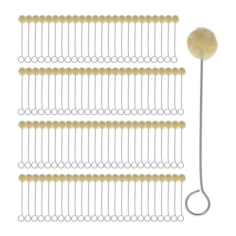 

ABMI-Wool Daubers Ball Brush,Applicator Tool For Leather Dye, Staining, Crafting, DIY Crafts Projects, Contact Cement 100Pcs