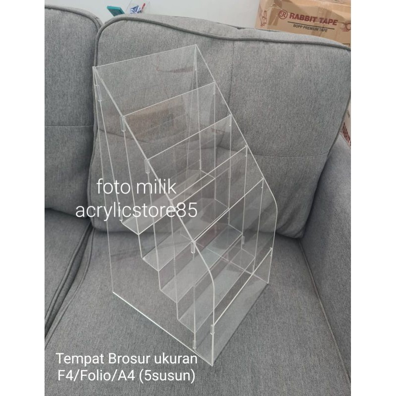 

Acrylic XT, Tempat brosur ukuran F4/Folio/A4 (5susun)