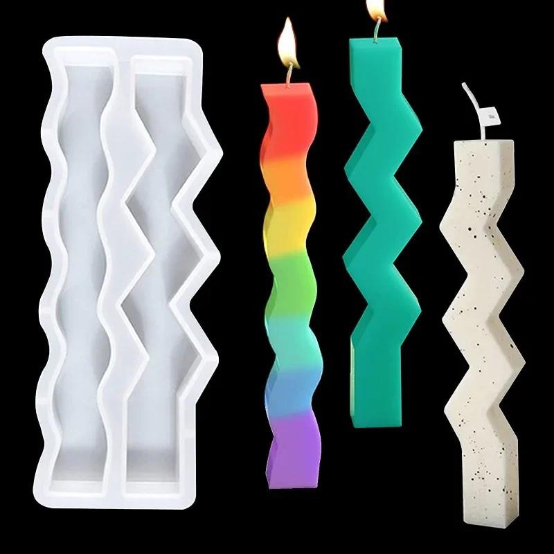 

Long Wave Column Silicone Candle Mold DIY Creative Geometric Column Aromatherapy Plaster Resin Mould Home Decoration Crafts