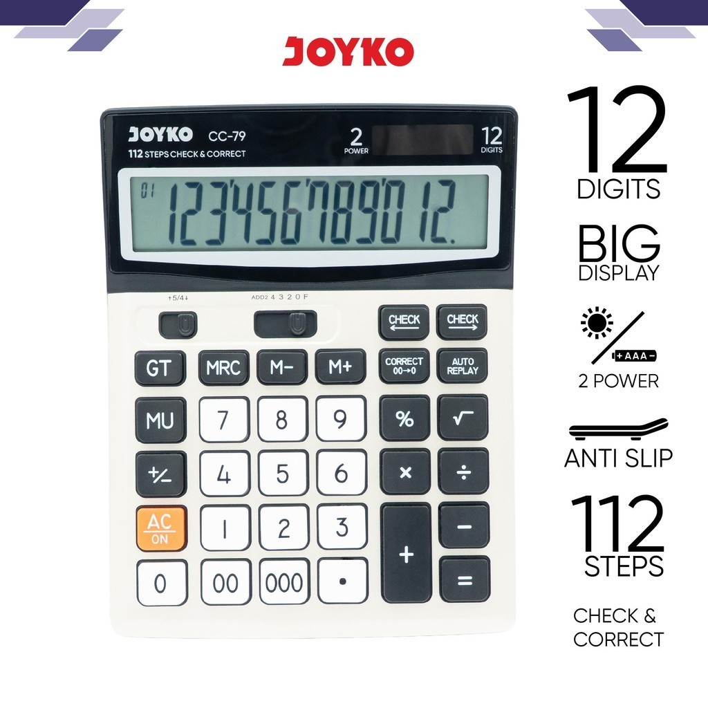 

BPP Calculator CC-79 Kalkulator 12 Digits Check & Correct joyko