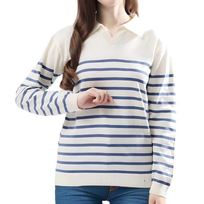 Yuji Sweater Rajut Wanita Korea | Knit Top Atasan Rajut Lengan Panjang Kekinian Stylish