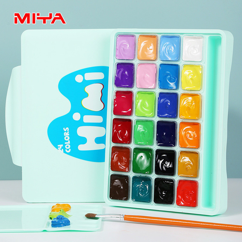 Miya Himi Gouache 18/24 Warna Colors 30ml Cat Air Acrylic Pigment Pigmen Akrilik Gouache Paint