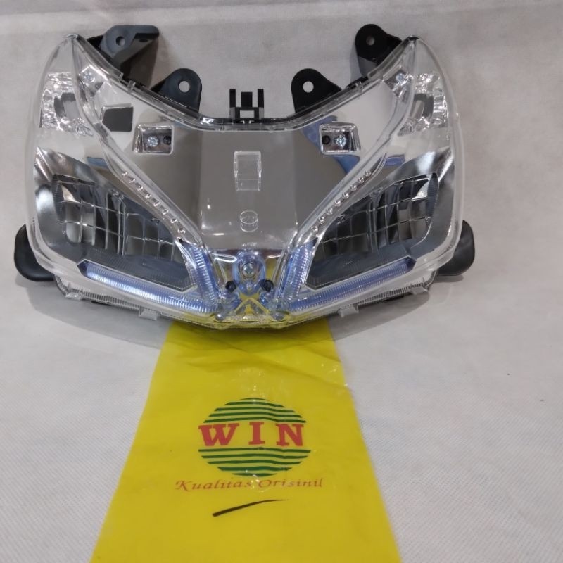 lampu depan vario 110 fi+led/reflektor head lamp vario 110 fi+led/soket 7