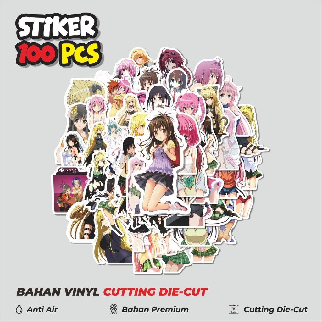 

Terbaru! 50 pcs Stiker Anime To Love Ru Char Mix 1 Dekorasi Lucu Kreatif untuk Notebook, Skateboard, HP