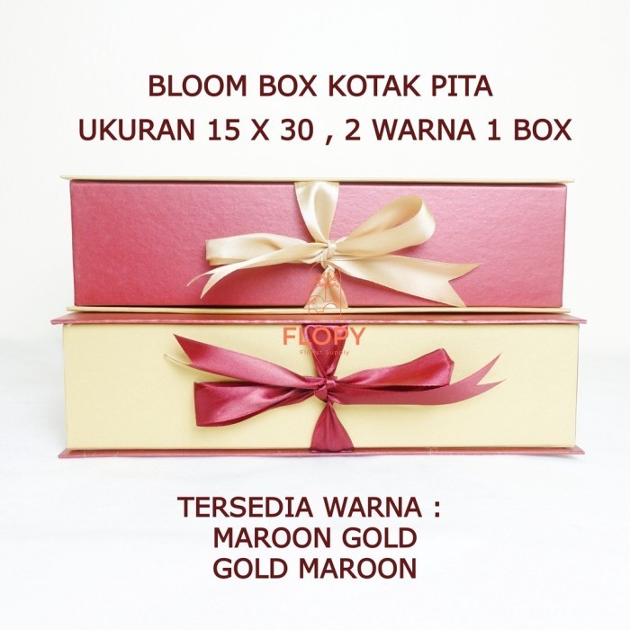 

(15*30 cm) Bloom Box Kotak Pita /Box Two Side