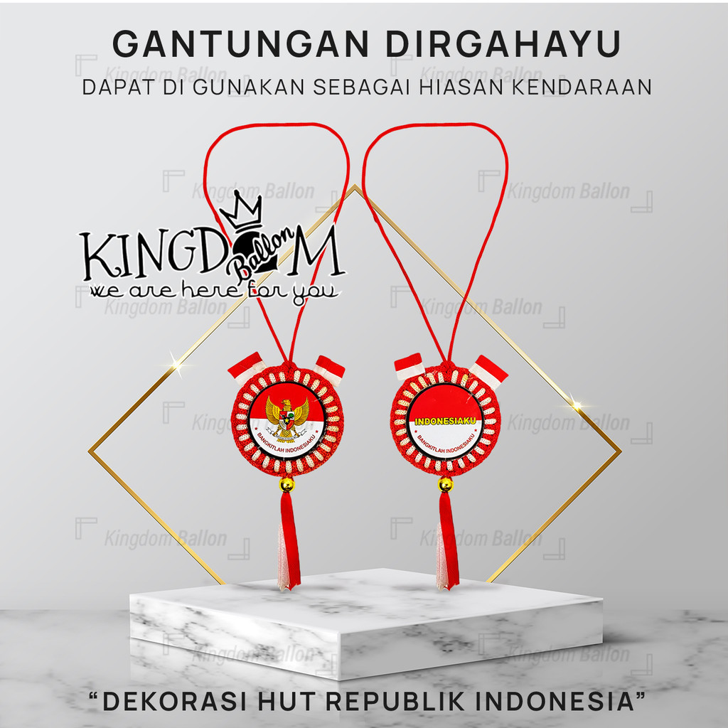 Gantungan Bulat Garuda Dirgahayu / Hiasan Gantung Dirgahayu / Hiasan Dirgahayu Hut RI / Hiasan Gantu
