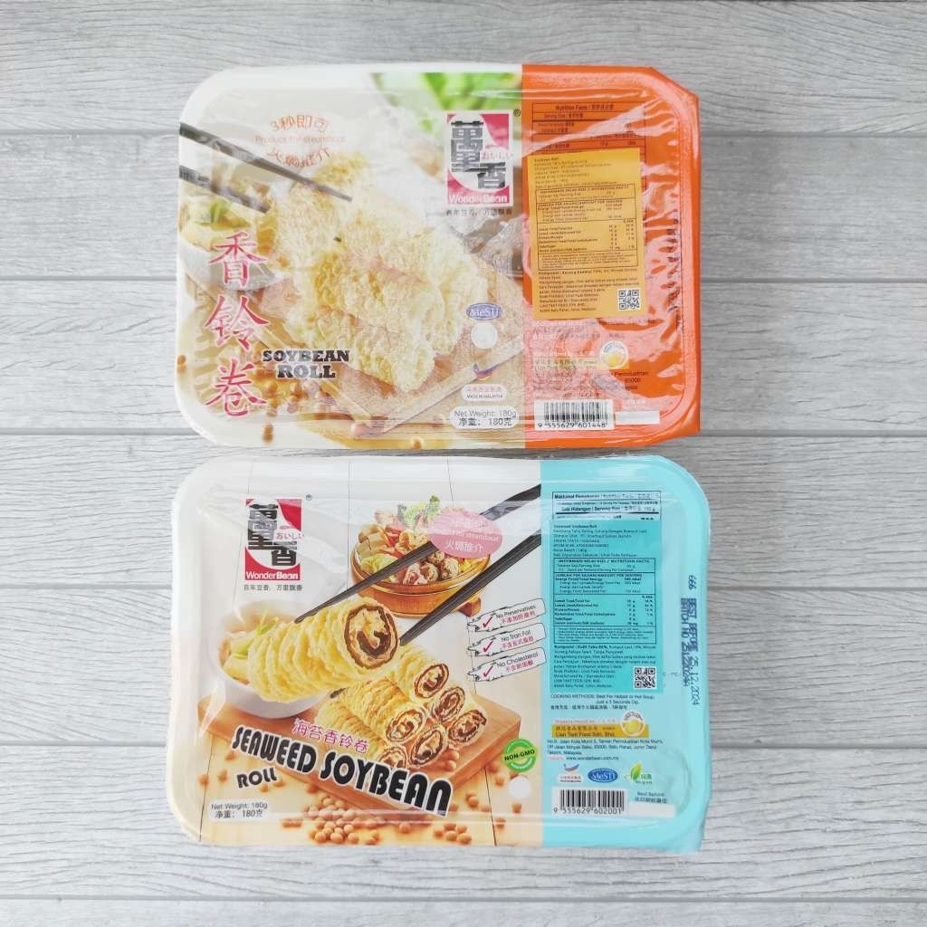 

Wonder Bean Soybean Roll 180g Ring Roll Vegetarian Kulit Tahu Gulung Vegan