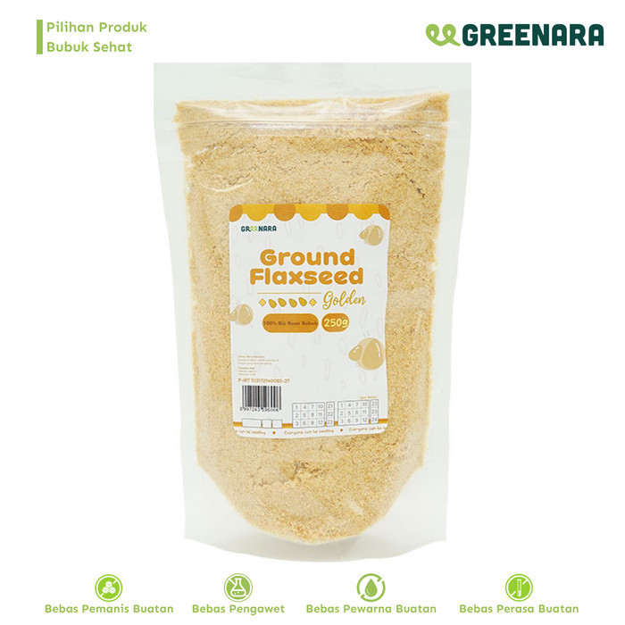 

HEMAT! Bubuk Biji Rami Emas 250gr / Ground Golden Flaxseed