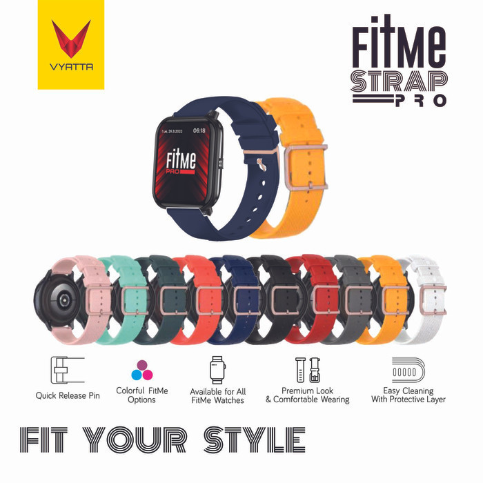 SPESAL NEW VYATTA FITME STRAP PRO 20/22 MM FOR VYATTA FITME SMARTWATCH - 20mm, Orange