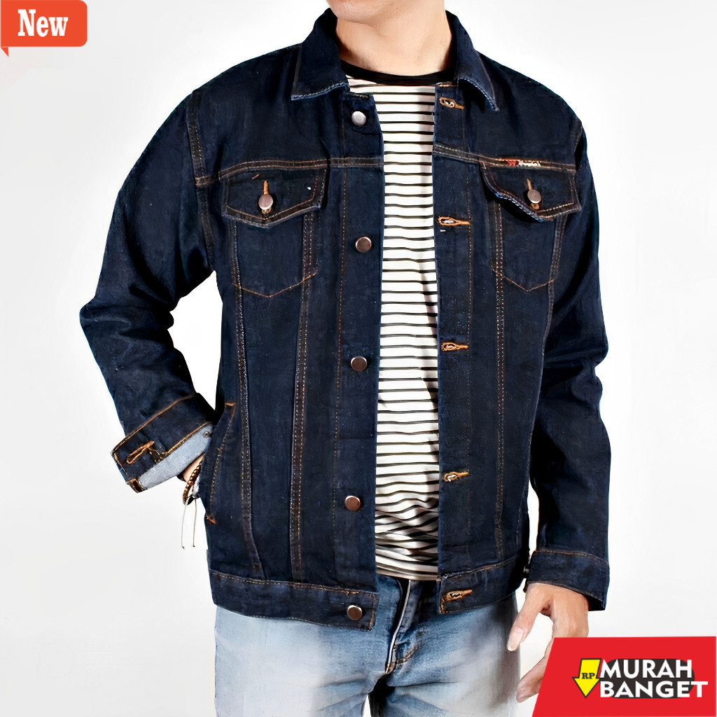 jaket kulit pria garut TERLARIS Jaket Jeans Pria – Jaket Jeans Polos – Jaket Denim Kancing – Jaket J