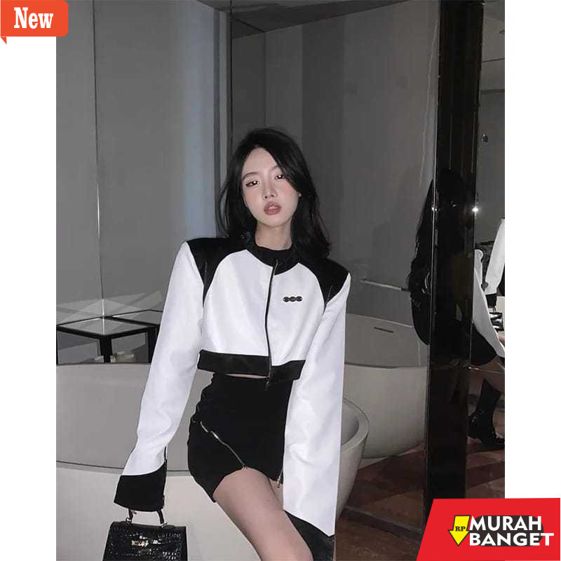 jaket kulit wanita hijab Jaket Kulit Wanita crop Terbaru
