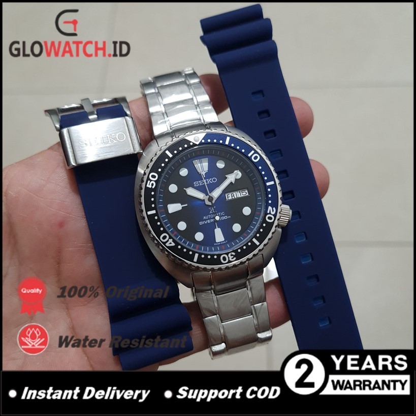 Jam Tangan Pria Seiko Prospex Padi Diver Stainless Steel Strap Bonus Strap Rubber Automatic Original