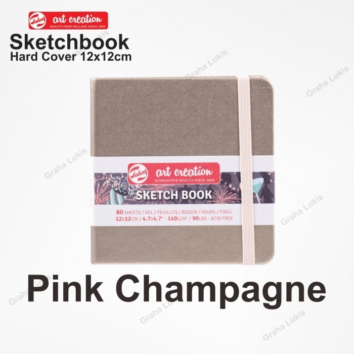 

Talens Art Creation Sketch Book 12x12 Hard Cover - Pink Champagne