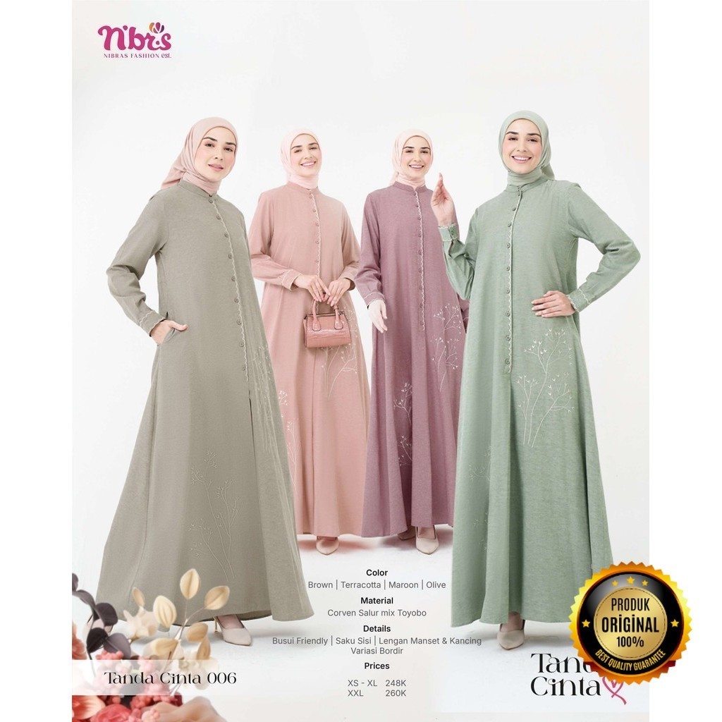 Nibras Collection - Gamis Wanita Dewasa Terbaru Tanda Cinta 006 Original by Nibras