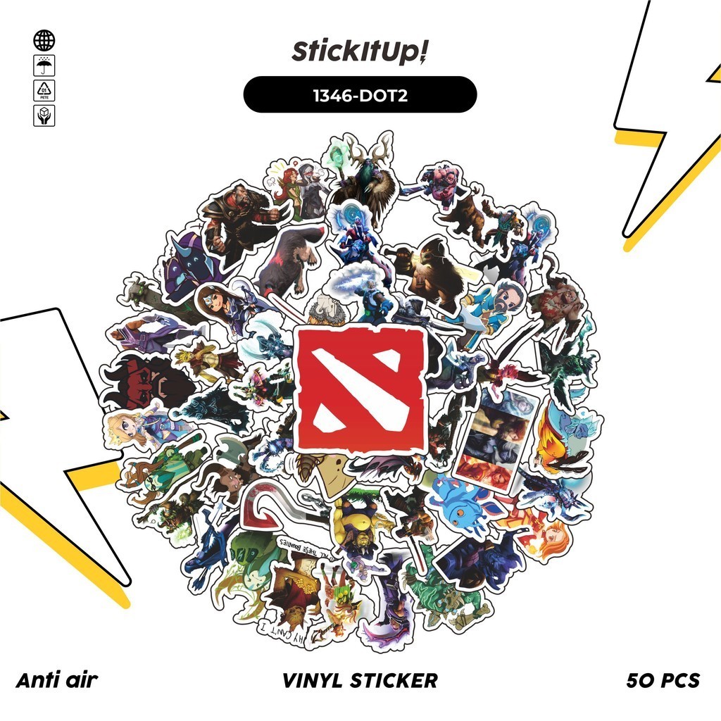 

COD✨ 100 Pcs Stiker Pack Defend Of The Ancient - DOTA Series 2 Lucu Aesthetic Vynil Waterproof untuk Freebies Sticker Buku Journal Casing HP Laptop