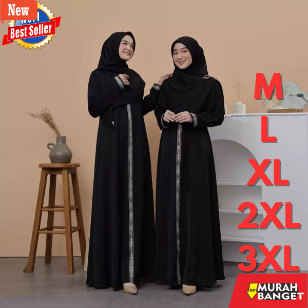 abaya shopee haul 2024 Abaya Hitam Polos Jetblack Turkey Modern Baju Gamis Hitam Polos Wanita Remaja