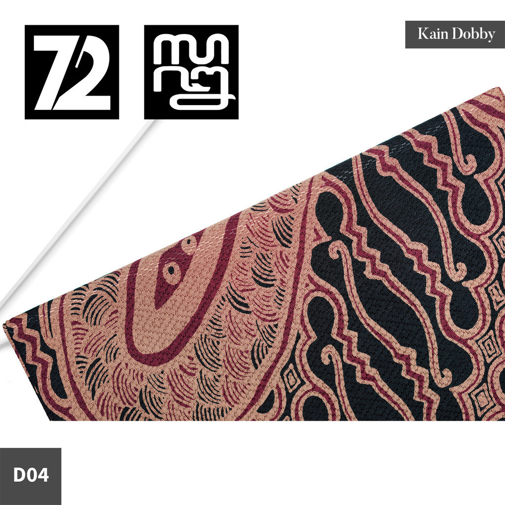 KAIN BATIK PREMIUM Bahan Dobby Dobi Dobbi Dolbi Motif Parang Rumput Samudra Warna Merah Burgundy 724