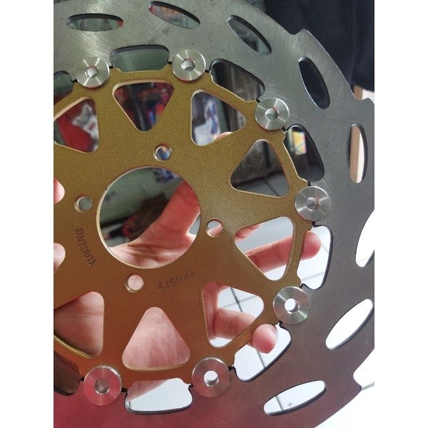 piringan disk cakram floating 300mm baut 4 honda yamaha datar merk trusty model tdr thailand not psm
