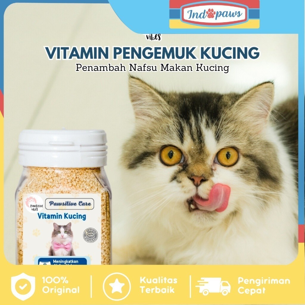 Suplemen Vitamin Kucing Gemuk Penambah Nafsu Makan - Obat Penggemuk untuk Kucing Anak, Kitten, Hamil