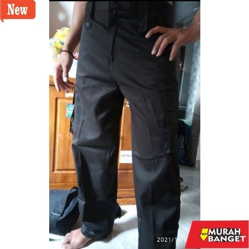 Celana kerja pria yg kekinian lagi viral- CELANA PDL SATPAM WARNA COKLAT GELAP/ COKLAT KEHITAMAN