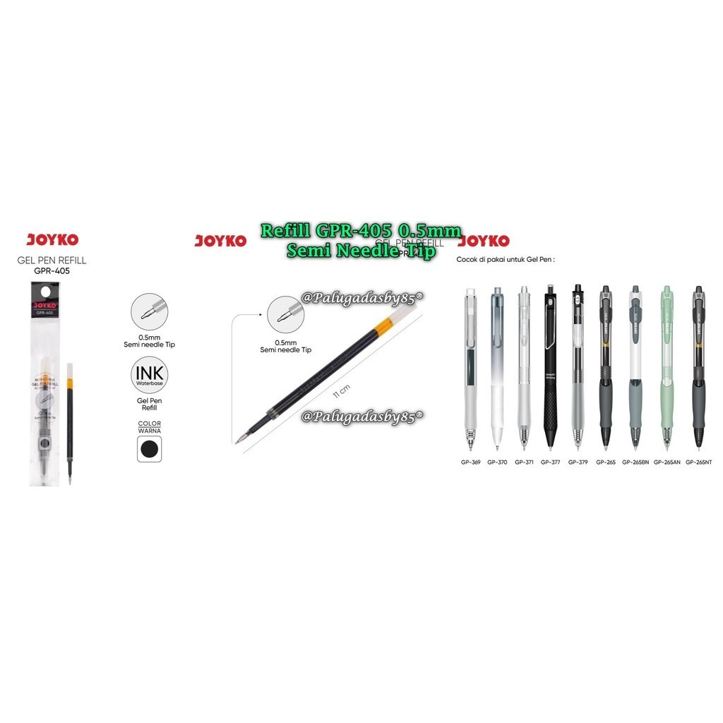 

(1 Biji) GROSIR Refill Gelpen JOYKO GPR-405 0.5 mm / Refill Isi Ulang Pena Jel Joyko GPR-405