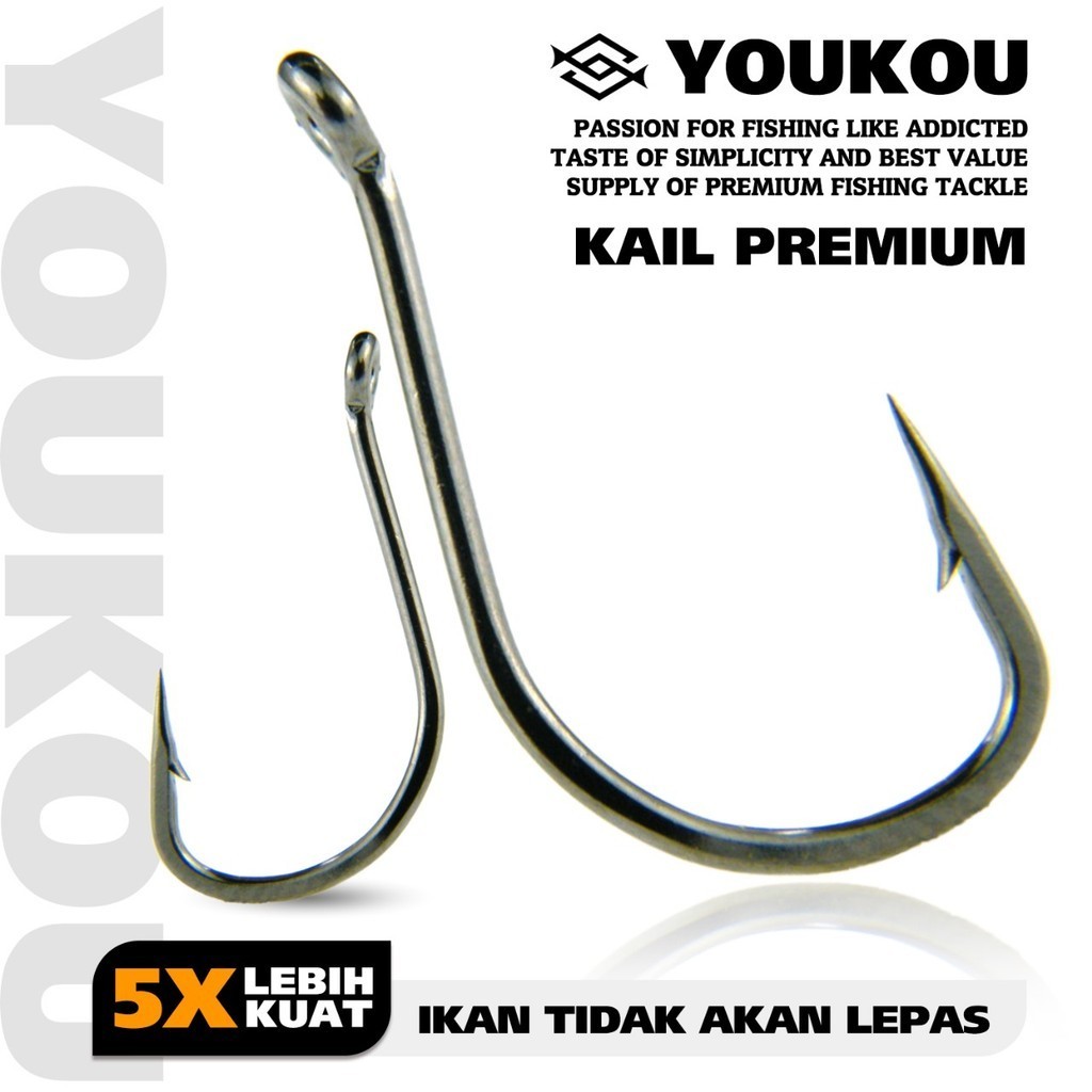 YOUKOU - Kail Pancing isi 20pcs High Carbon Steel Barbed Fishing Hook Tackle Kail GFYSN