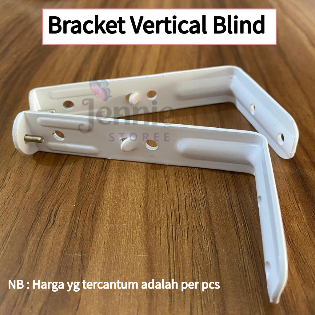 ( Jenniestoree ) Bracket Vertical Blind / Kaki Rel Vertical Blind Putih Bahan Tebal