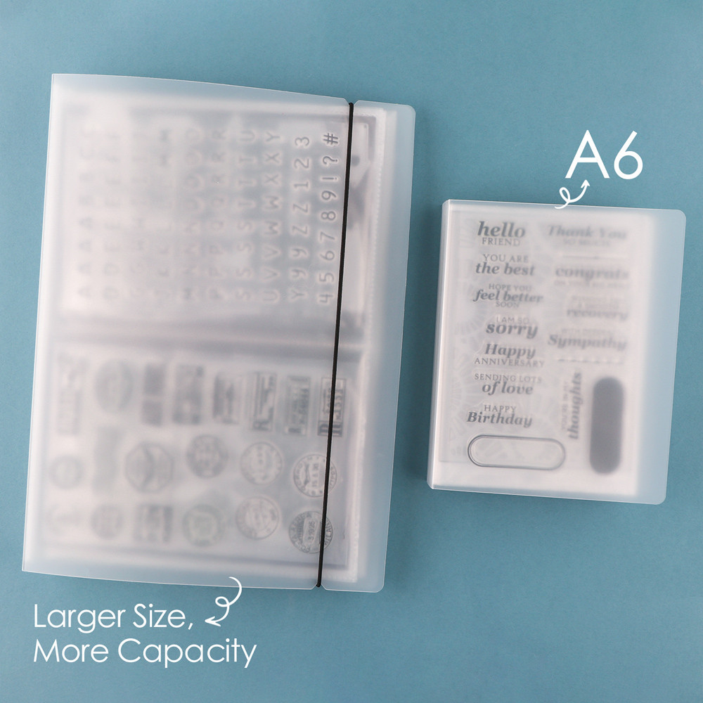 

Large Clear Stamp & Cutting Dies Storage Book Organizer Folder 8.1x11inch Sticker Storage Album Magnetic Sheets for DIY Crafts