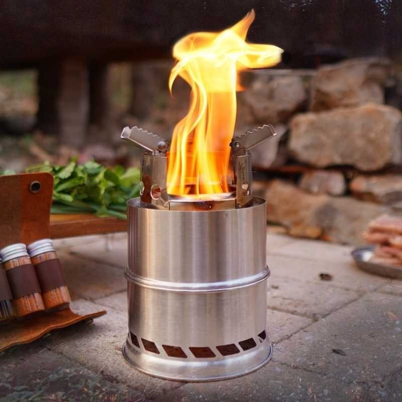 WIKOGER Kompor Portable Outdoor Camping Mini Stove Stainless Steel - WK-13 -RB