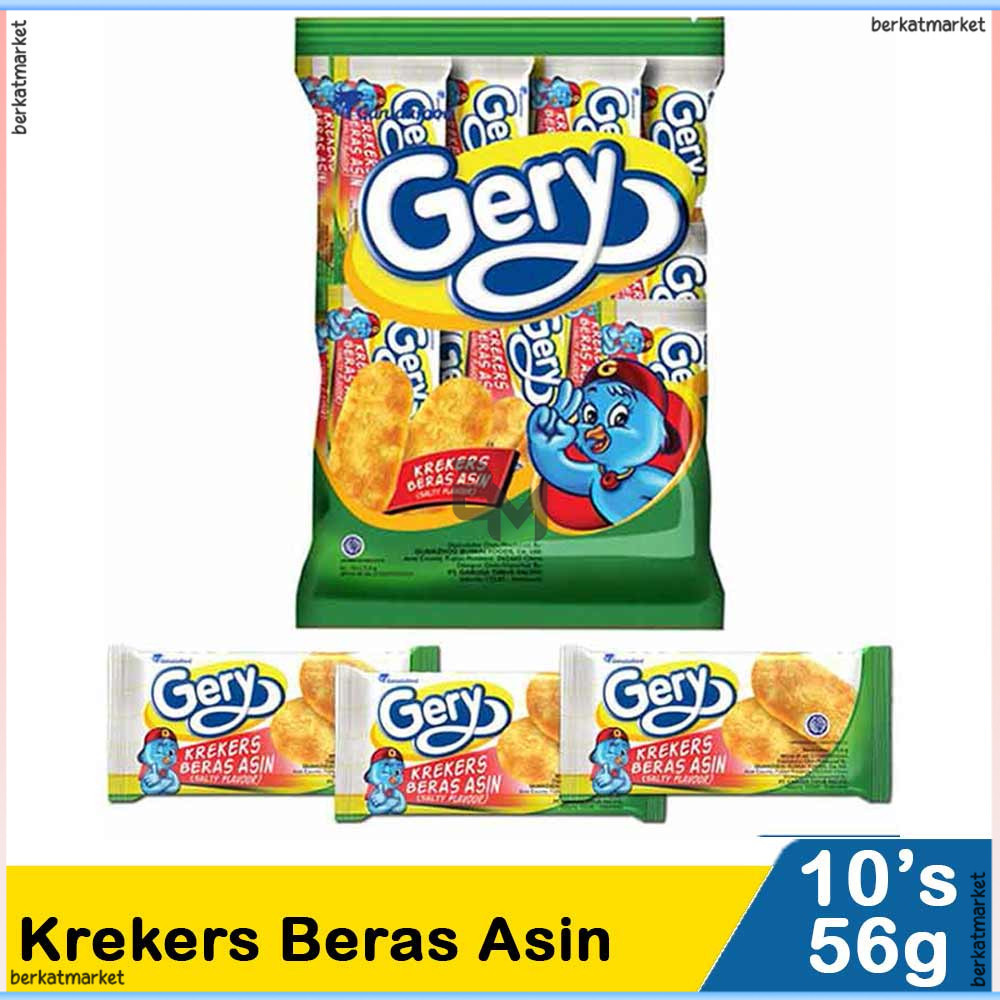 

Gery Snack Crackers Krekers Beras Asin Isi 10s