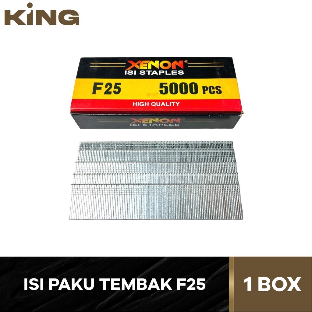 

XENON Isi Staples Mesin Paku Tembak F25 F30 Lurus Mata Air Nailer Nail Gun Angin Steples F25 F30 25MO/30MO Refill Air Nailer Stapler Gun