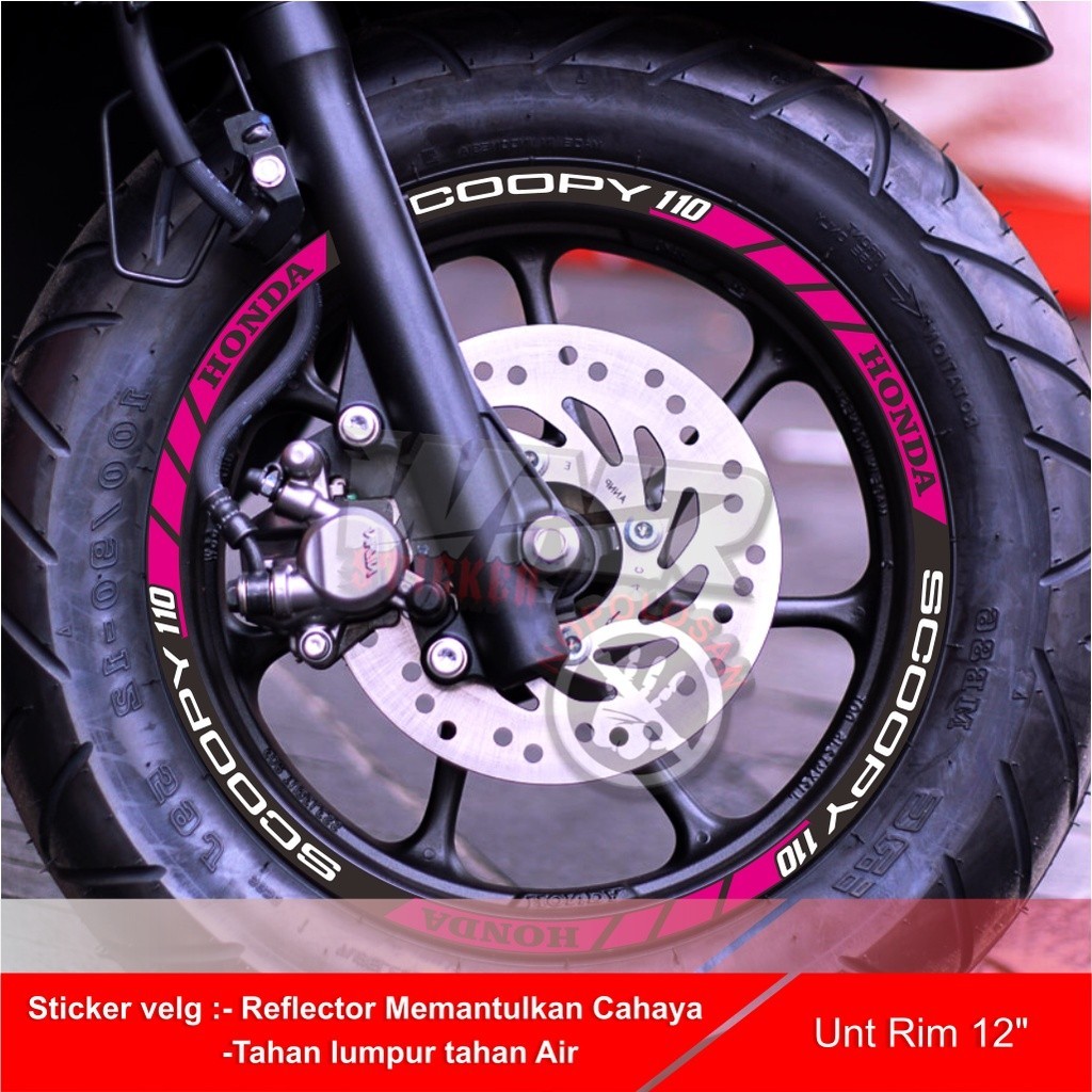 stiker variasi velg motor scoopy rim 12