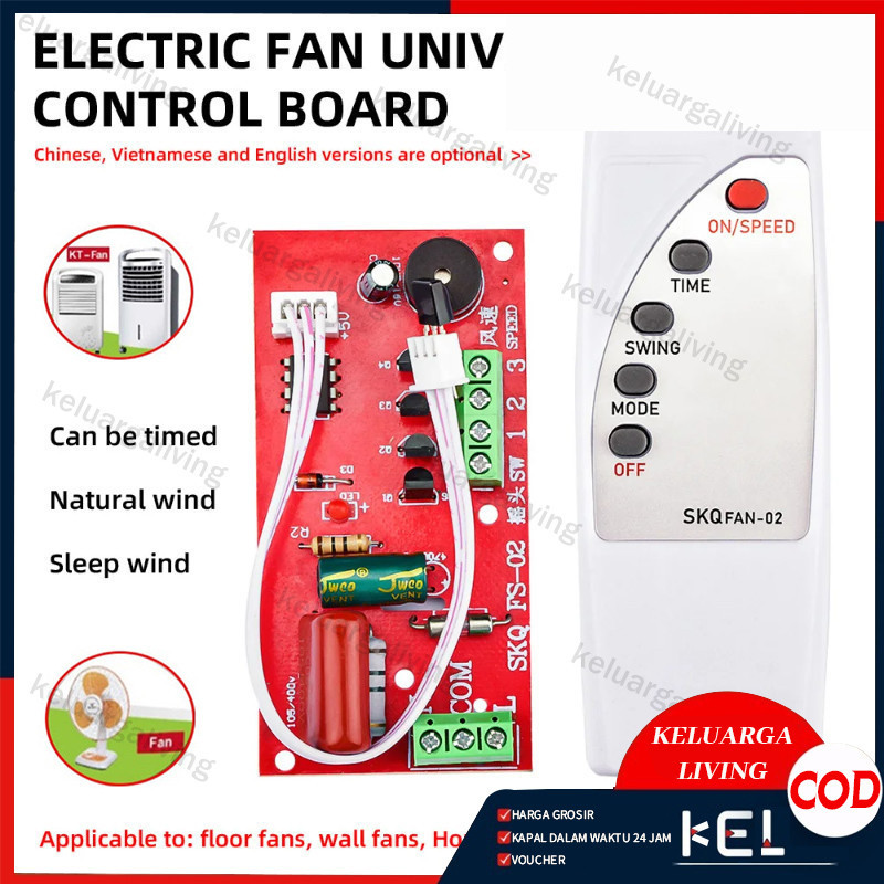 NEW Modul + Remot universal Kipas Angin Modul PCB KIPAS ANGIN YUNDAI / ARASHI / MASPION / COSMOS /