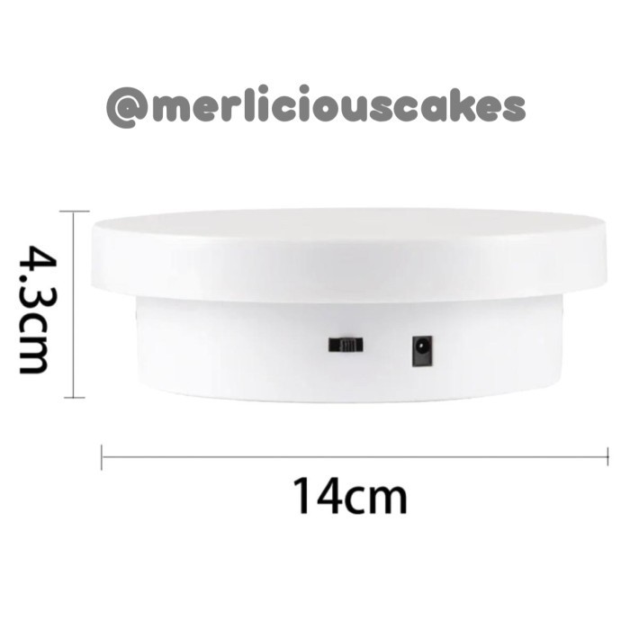 14 Cm Wireless or Plug In Cake Rotating Machine Mesin Putar Kue Carousel Cake Rotary Machine