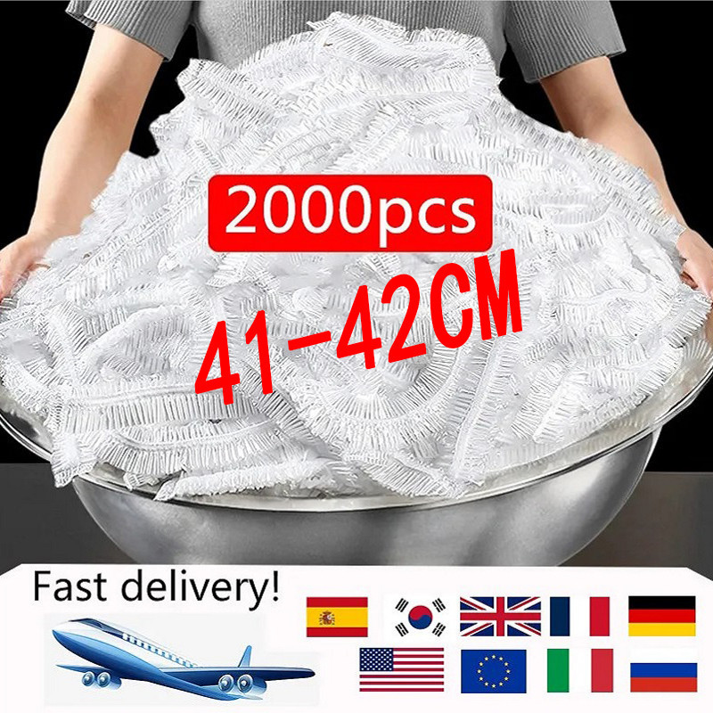 Disposable Food Cover Plastic Wrap Fruit Food Cover Bags Elastic Plastic Wrap Cover Food Grade Stora