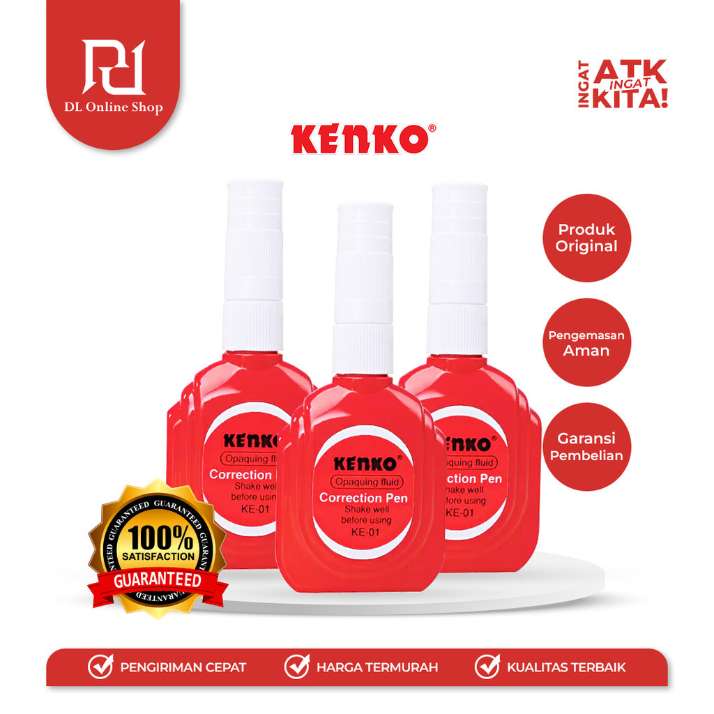 

KENKO TIPE-X MERAH / CORRECTION PEN KE-01 (1PC)